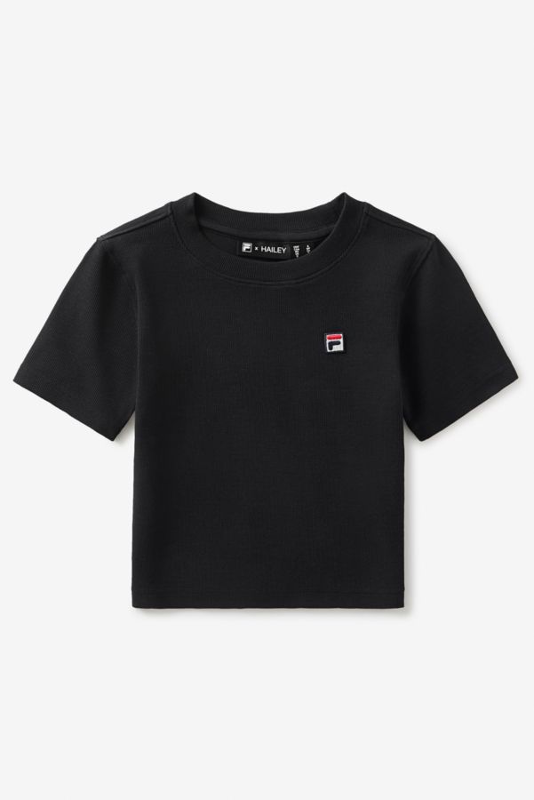 Slide View: 5: FILA x HAILEY Black Baby T-Shirt