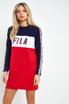 long sleeve fila dress