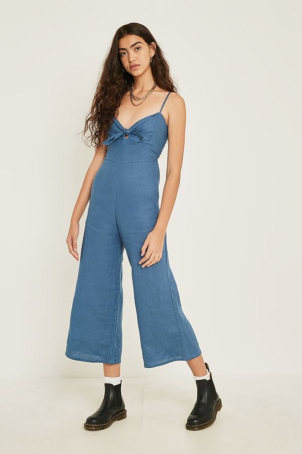 Faithfull The Brand Presley Blue Jumpsuit | Urban Outfitters UK