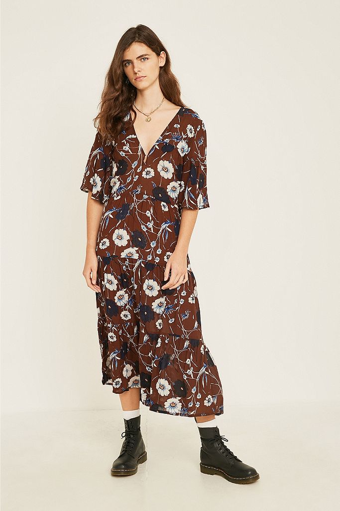 Faithfull The Brand Melia Floral Midi Dress | Urban Outfitters UK