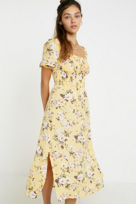 faithfull majorelle midi dress