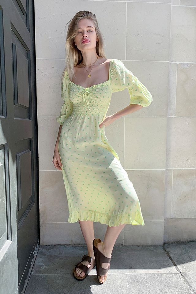 Faithfull The Brand Nora Midi Dress | Urban Outfitters UK