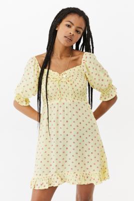 Faithfull The Brand Sage Printed Mini Dress | Urban Outfitters UK