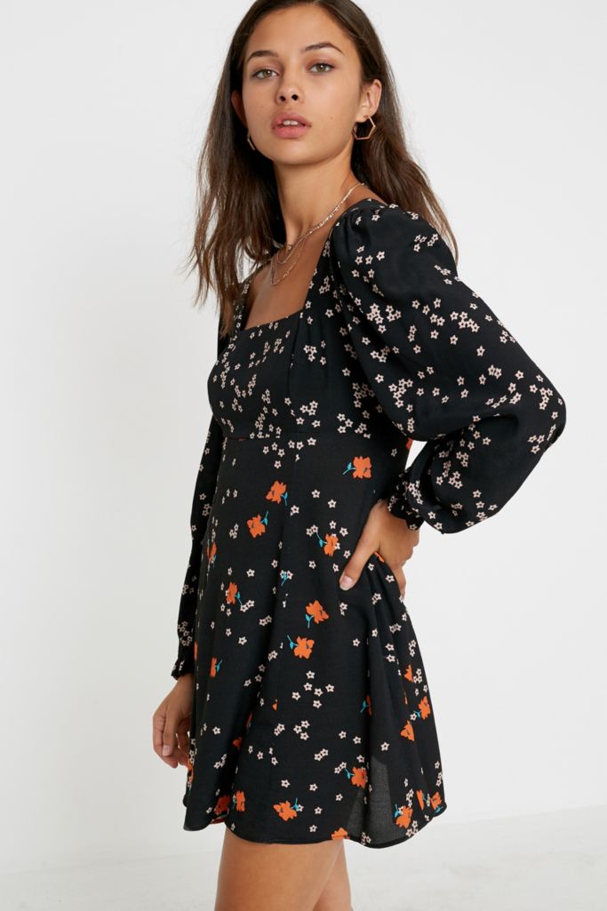 Dot & X Allie Floral Babydoll Dress | Urban Outfitters UK