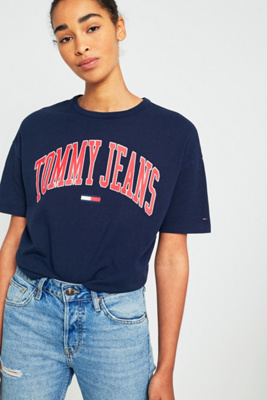 tommy jeans t shirt navy blue