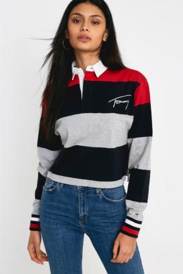 tommy hilfiger cropped rugby shirt