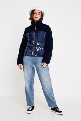 tommy jeans sherpa puffer jacket