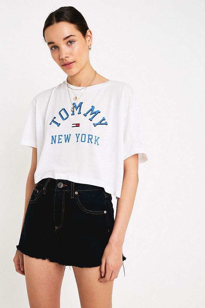 Tommy Jeans Collegiate Logo T-Shirt | Urban Outfitters UK