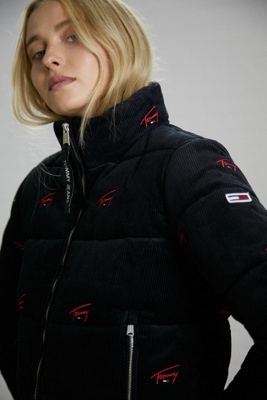 tommy jeans logo puffer jacket