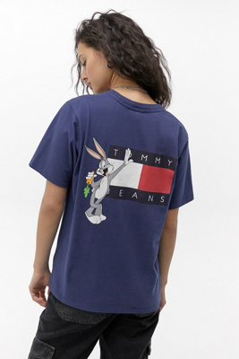 tommy jeans t shirt navy blue