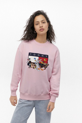 tommy jeans pink hoodie