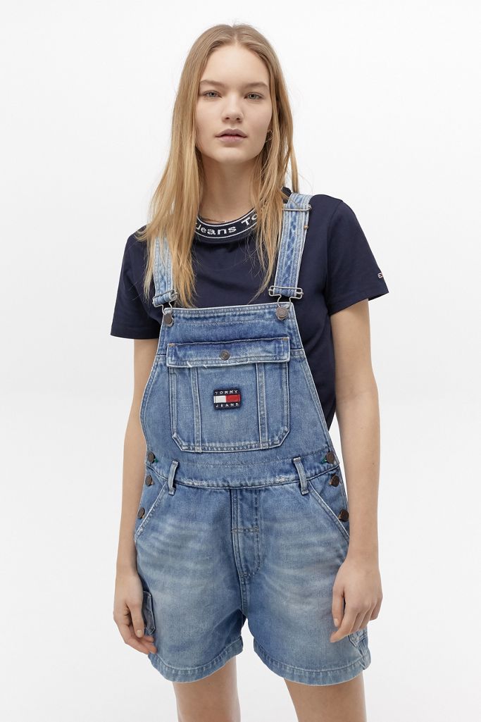 Tommy Jeans Denim Short Dungarees Urban Outfitters UK