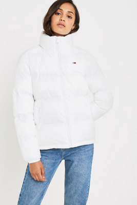 tommy jeans white puffer jacket