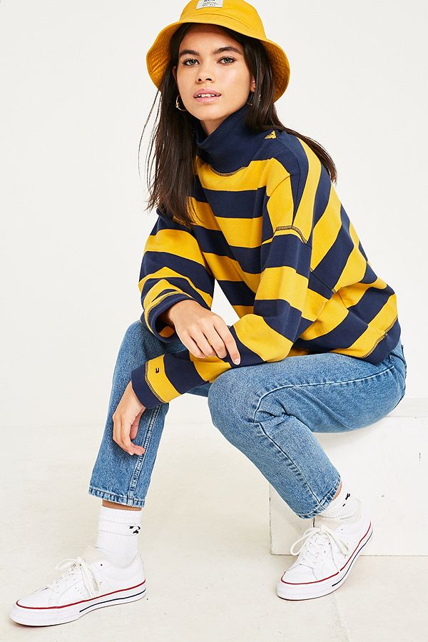 Tommy Jeans Bold Yellow Stripe Sweatshirt | Urban Outfitters UK