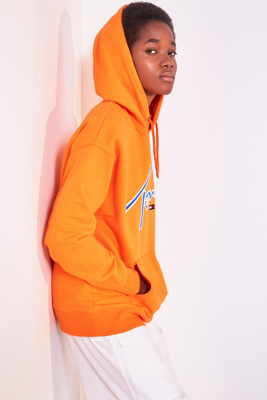 tommy jeans signature sweatshirt orange