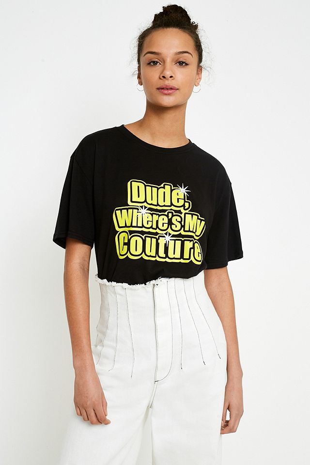 Juicy Couture X VFILES Dude Where’s My Couture Black T-Shirt | Urban ...
