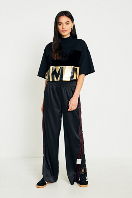 adidas originals taping velvet trouser in black