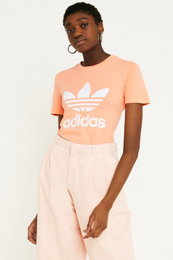 adidas Originals Coral Trefoil TShirt Urban Outfitters UK