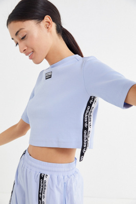 adidas crop top blue