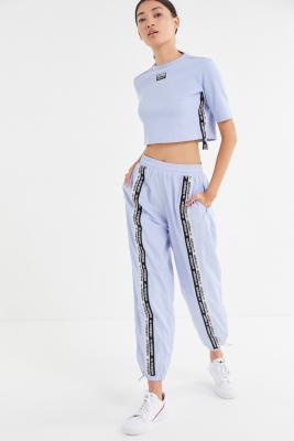 adidas high waisted joggers periwinkle