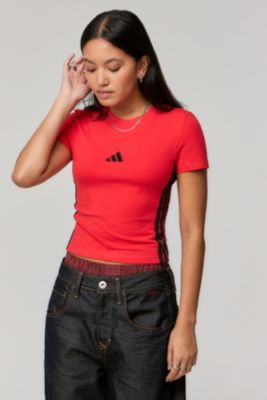 Camiseta de Bebé adidas Rojo con 3 Rayas