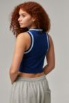 Thumbnail View 4: adidas Marineblaues Crop Muskelshirt