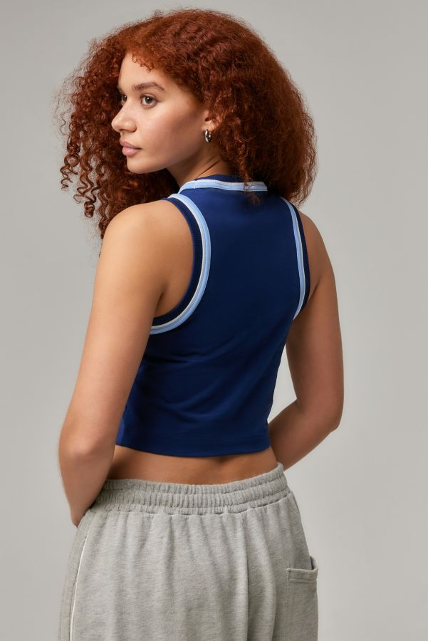 Slide View: 4: adidas Marineblaues Crop Muskelshirt