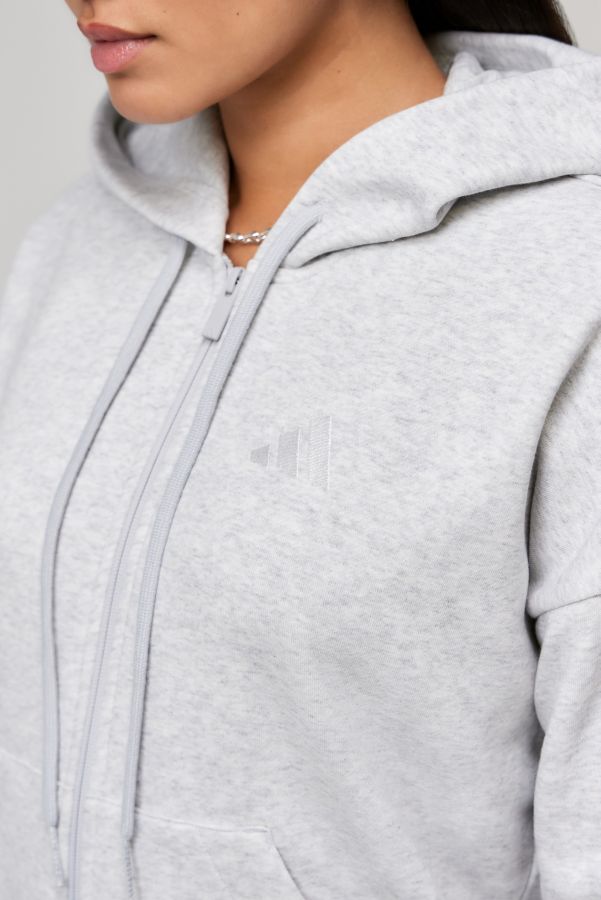 Slide View: 2: adidas 3-Stripes Zip-Through Hoodie