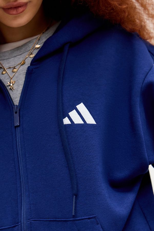 Slide View: 3: adidas Navy 3-Stripes Hoodie