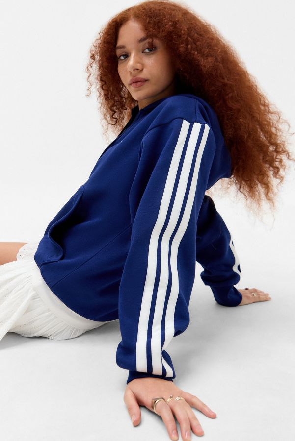 Slide View: 4: adidas Navy 3-Stripes Hoodie