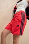 Thumbnail View 3: adidas Red Woven Longline Shorts