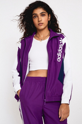 adidas originals 90's colour block crop hoodie