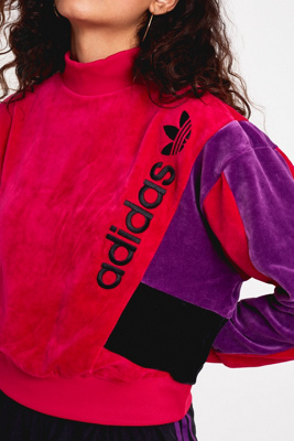 adidas originals 90's colour block high neck crew sweatshirt