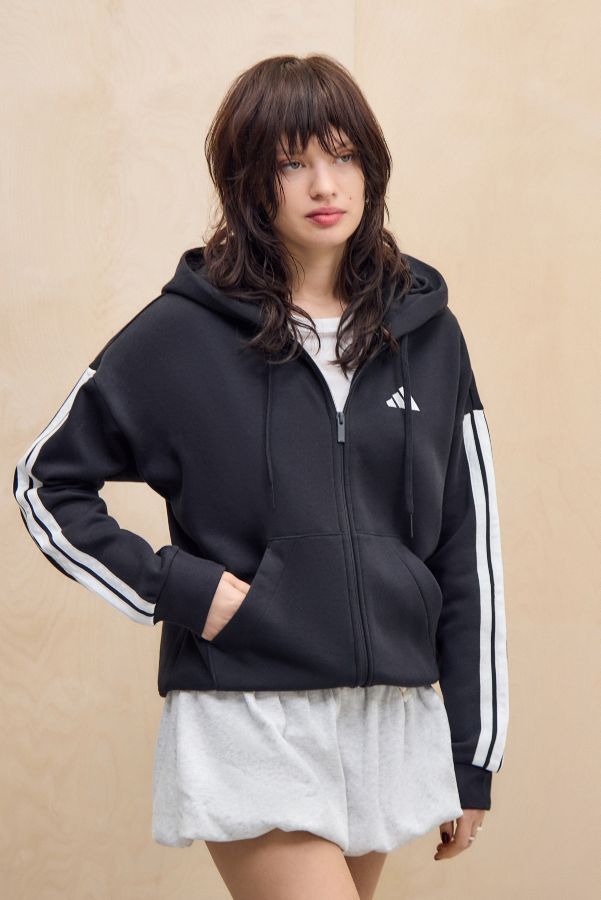 Slide View: 3: adidas 3-Stripes Full Zip Hoodie