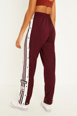 red adidas popper pants