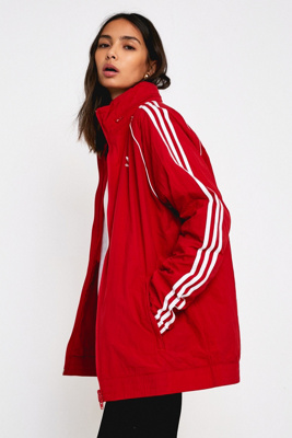 adidas sst track jacket women's red