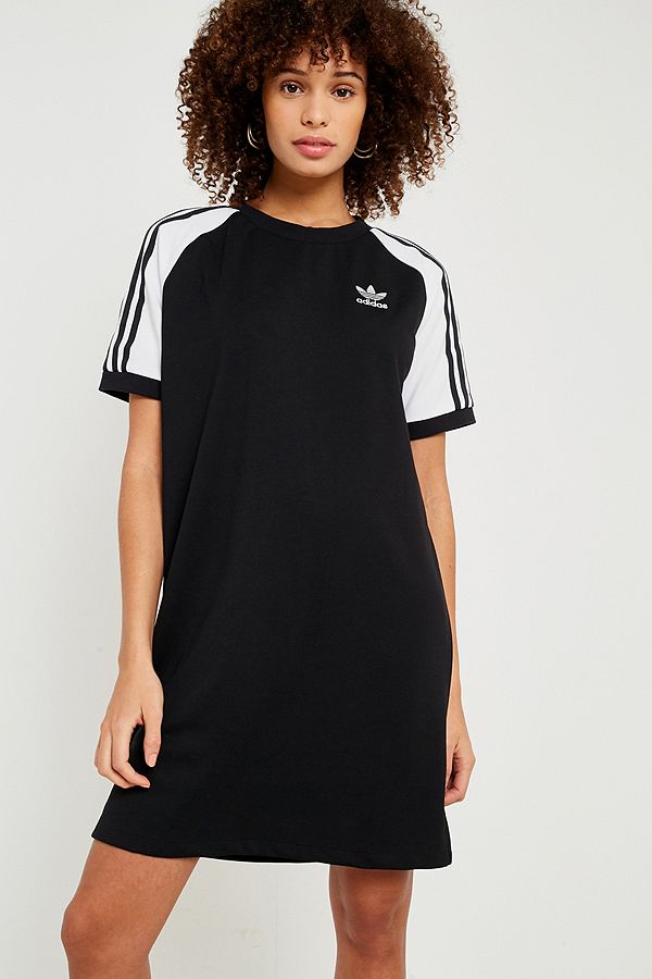 adidas Originals 3-Stripe Raglan Sleeve T-Shirt Dress | Urban Outfitters UK