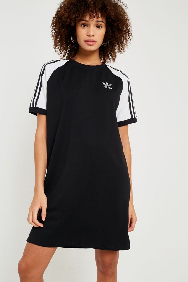 adidas Originals 3Stripe Raglan Sleeve TShirt Dress Urban Outfitters UK