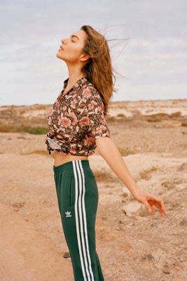 adidas cigarette pants green