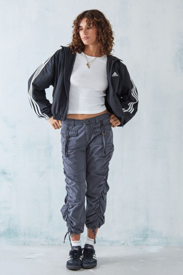 Vista diapositiva: 3: adidas top a 3 righe con cappuccio con cappuccio intrecciato con zip