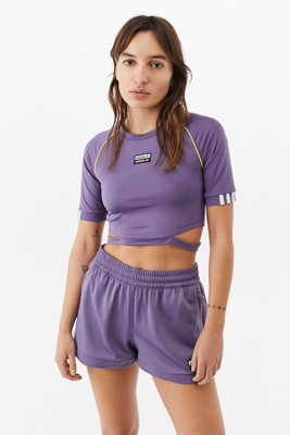 adidas purple crop top