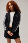 Thumbnail View 1: adidas Black 3-Stripe Zip-Up Hoodie