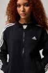 Thumbnail View 2: adidas Black 3-Stripe Zip-Up Hoodie