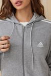 Visualizzazione miniature 2: adidas Grigio 3-Strisce Zip-Attraverso Felpa con Cappuccio