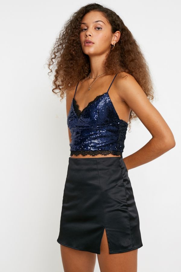 Motel Drilly Sequin Bralette Top | Urban Outfitters UK