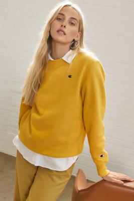 champion yellow crew neck