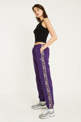 champion purple track pants