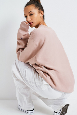 champion x uo blush pink crew neck sweatshirt