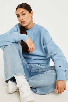 Champion X UO Blue Crew Neck Sweatshirt 