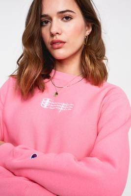 champion pink hoodie urban outfitters